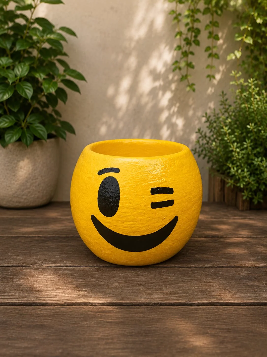 Maceta emoji grande con lengua