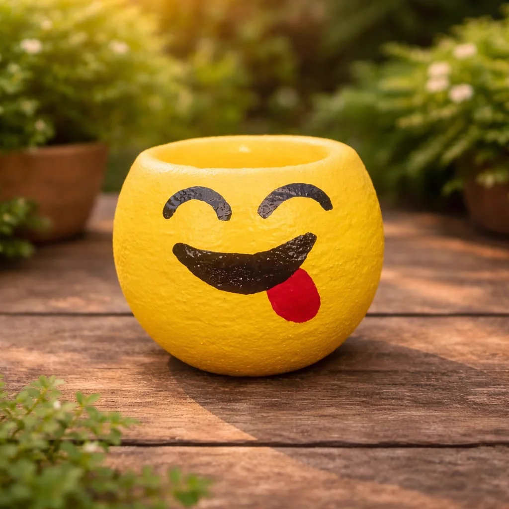 Maceta emoji mediana vista 1