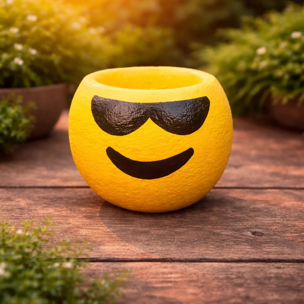 Maceta emoji mediana vista 3